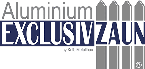 Logo der Marke Aluminium Exclusiv Zaun des Zaunherstellers Kolb Metallbau.